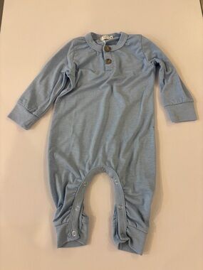 Rowdy sprout Light Blue Baby One-Piece Romper
